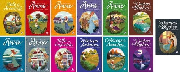 Capas dos livros Anne de Green Gables da editora Ciranda Cultural